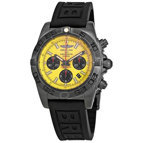 breitling yellow chronograph